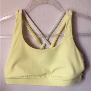 Lululemon bright yellow sports bra